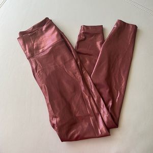 Nike rose gold metallic legging - XS